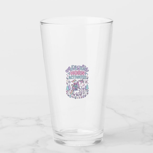 Verre Corne d'Aventure de Licorne Activée Graphique Past (Devant)