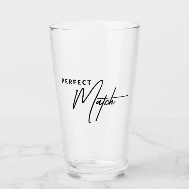 Verre Correspondance parfaite - Joli romantique déclarat (Devant)