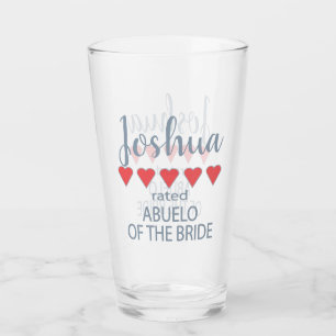 Verre Cortège de mariage et de mariée 5 cœurs Abuelo de