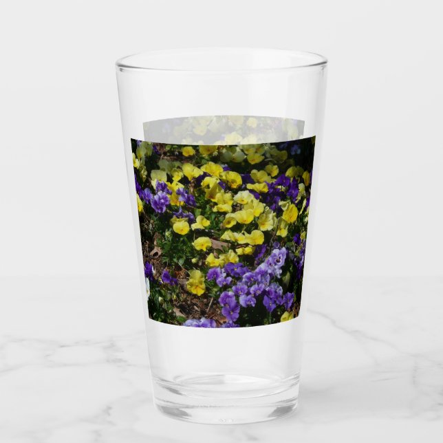 Verre Coteau de panneaux violets et jaunes (Devant)