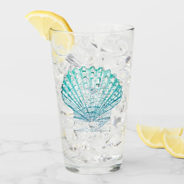 Verre coteau turquoise couleur bleu mermaid (Devant glace)