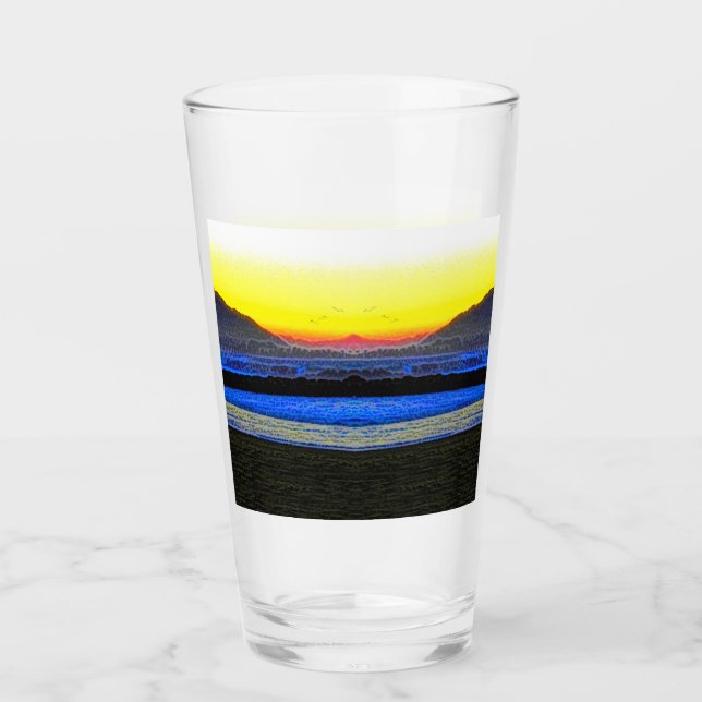 Verre Coucher de soleil mystique  (Devant)