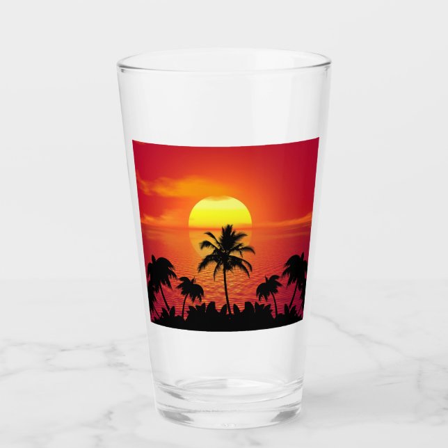 Verre Coucher de soleil tropical (Devant)
