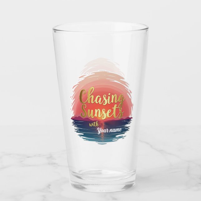 Verre Couchers de soleil poursuivis modifiables avec con (Devant)