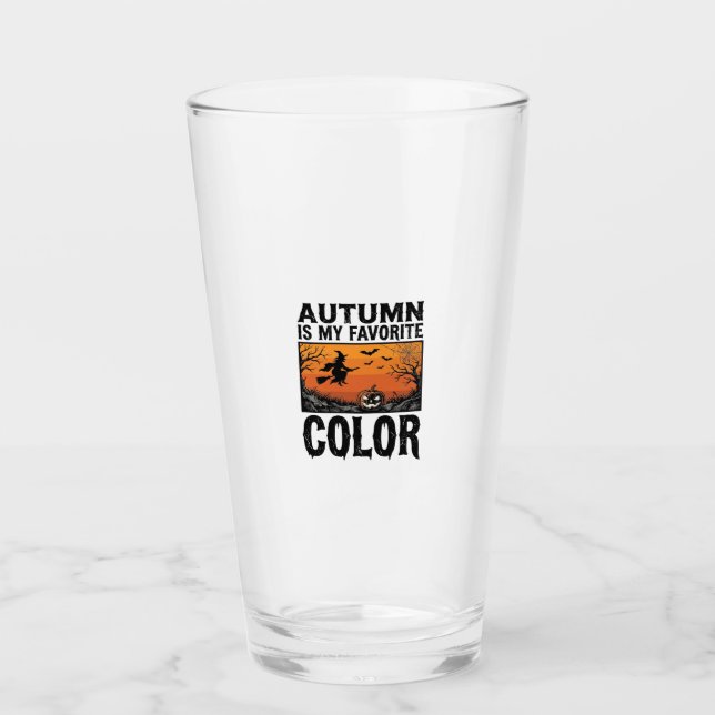 Verre Couleur préférée d'automne Halloween Citrouille Ve (Devant)