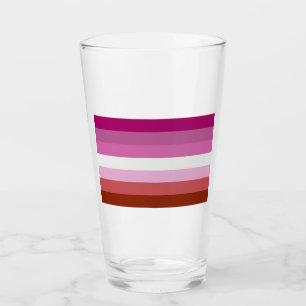 Verre Couleurs de fierté lesbienne au rouge à lèvres -