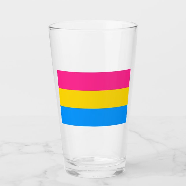 Verre Couleurs Pansexual Pride (Devant)