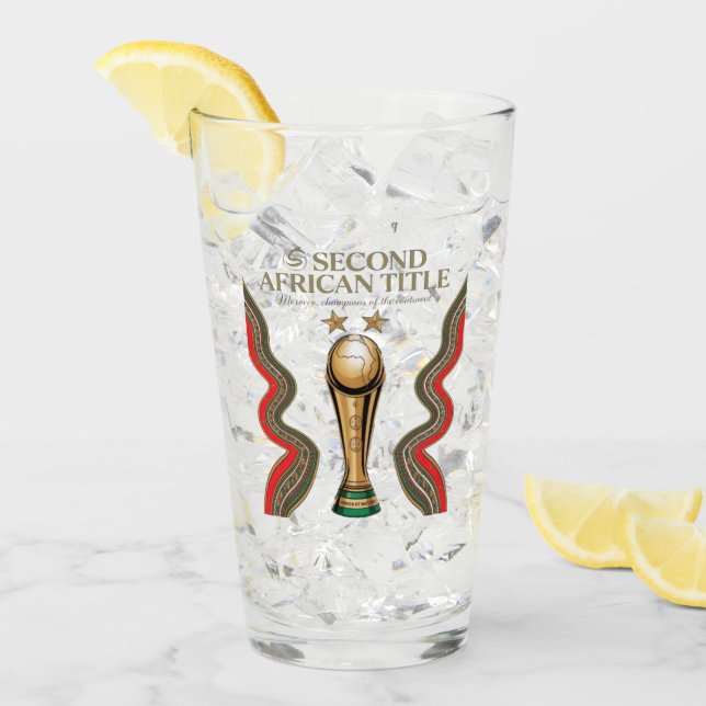 Verre Coupe d'Afrique au Maroc (Devant glace)