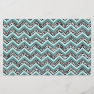 Verre coupé foncé et Zigzag Turquoise