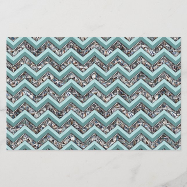 Verre coupé foncé et Zigzag Turquoise (Devant)