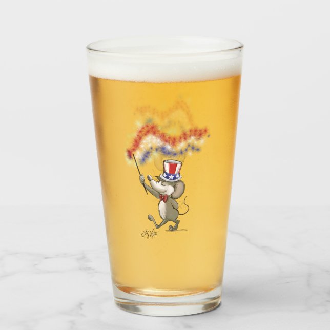 Verre Coupe Moe's Happy 4 juillet Glass (Devant (rempli))