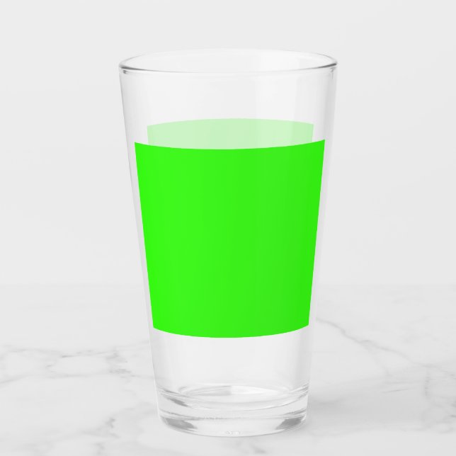 Verre Coupe Neon Green Custom Pint Glass (Devant)