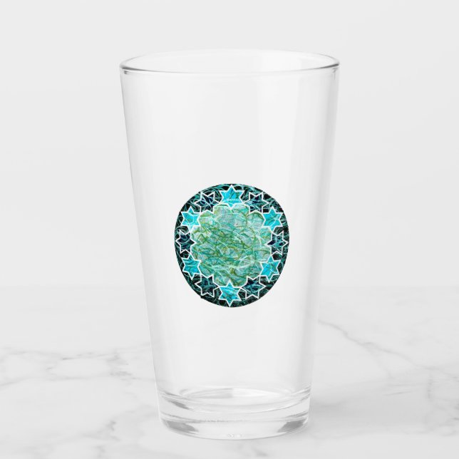 Verre Coupe pub médaille de l'étoile juive (Devant)