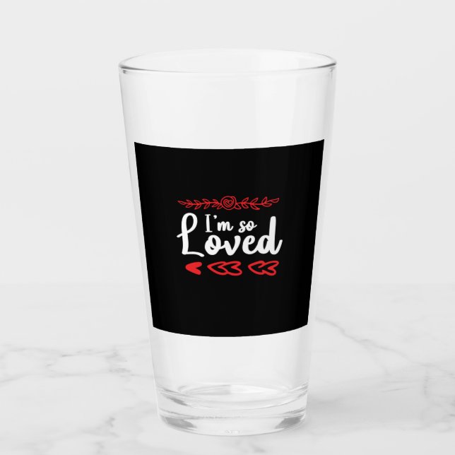 Verre Couple Art Je Suis Si Aimé (Devant)