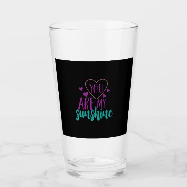 Verre Couple Art Vous Êtes Mon Soleil (Devant)