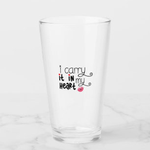 Verre Couple Cadeau Je Le Porte Dans Mon Coeur
