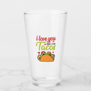 Verre Couple Cadeau Je T'Aime Plus Que Tacos