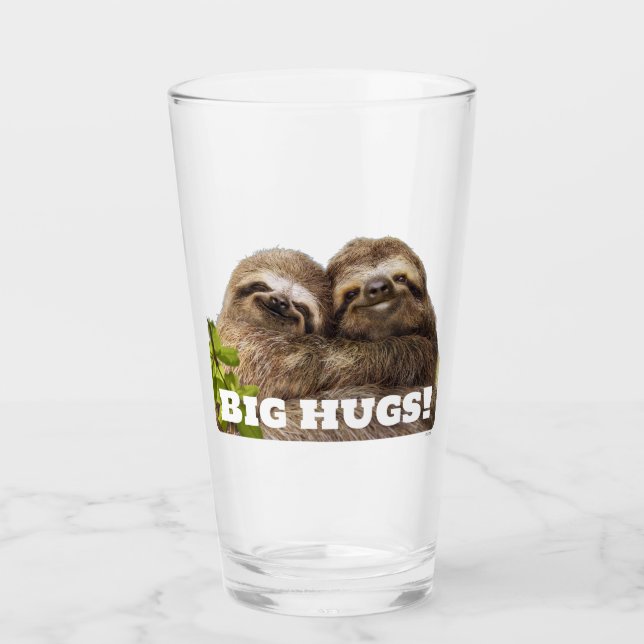 Verre Couple de paresseux (Devant)