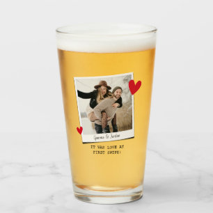 Verre Couples amoureux à la première brosse