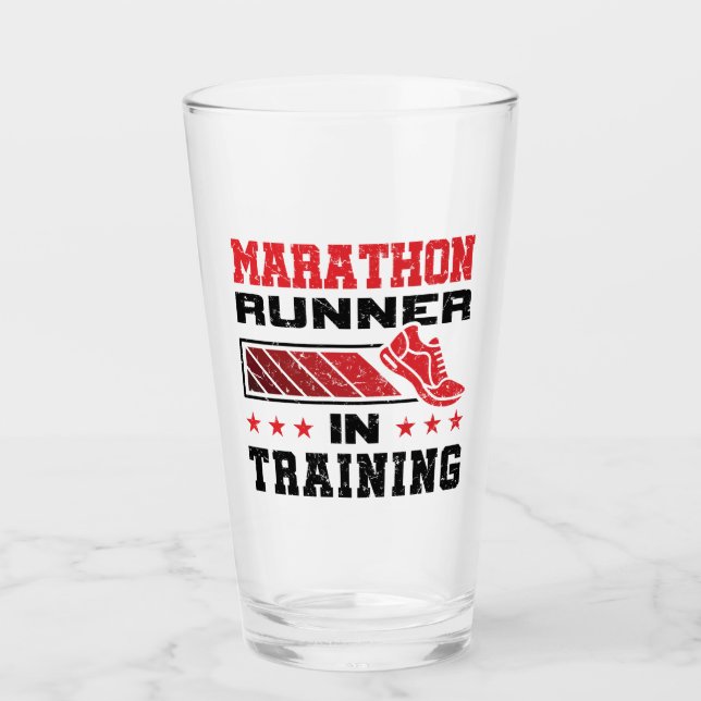 Verre Coureur De Marathon En Formation (Devant)