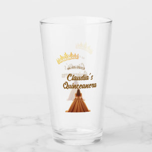 Verre Couronne de princesse orange pour quinceanera anni