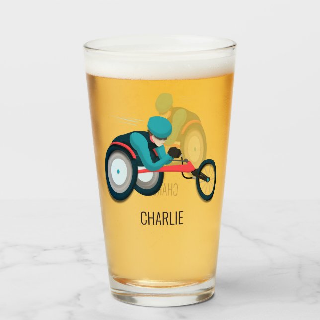 Verre Course en fauteuil roulant (Devant (rempli))