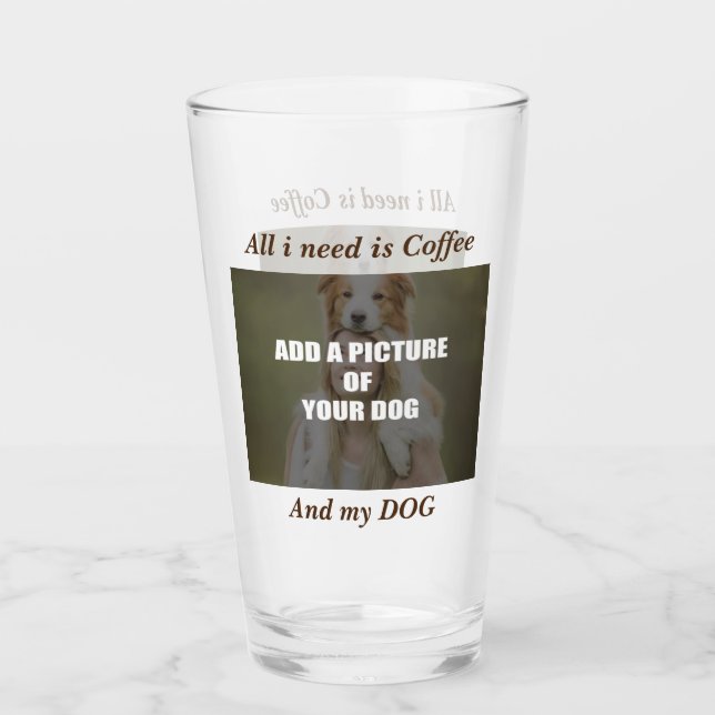 Verre Coussin Coffee et mon Chien (Devant)