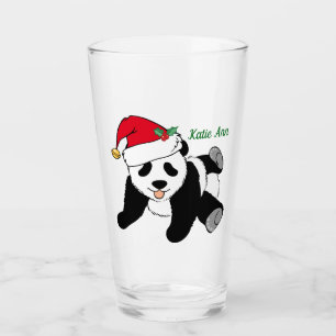 Verre Coutume mignonne d'ours panda de Noël