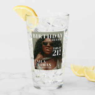 Verre Couverture de magazine de fête d'anniversaire pers