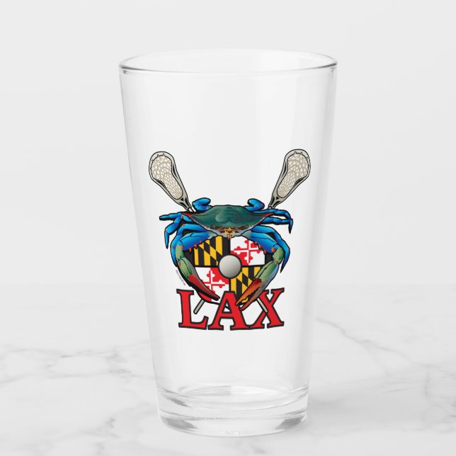 Verre Crabe bleu Maryland LAX Crest (Devant)