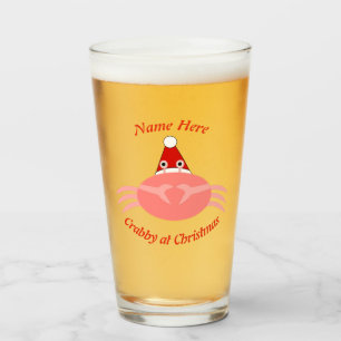 Verre Crabe de Noël Personnalisé