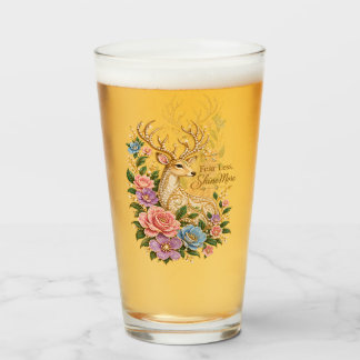 Verre Craignez Moins, Brillez Plus : Cerf Floral Ornemen