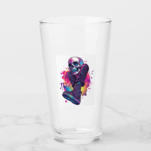 Verre Crâne de Boogie � Crâne disco drôle des années 70