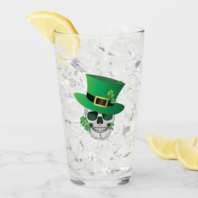 Verre Crâne de Leprechaun irlandais (Devant glace)