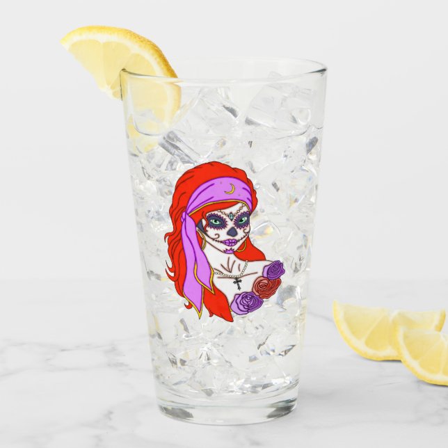 Verre Crâne de sucre gitan (Devant glace)