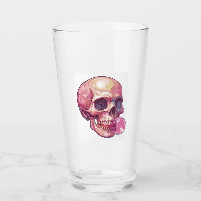 Verre Crâne de Trouble de Bulle � Squelette de Chewing-g (Devant)