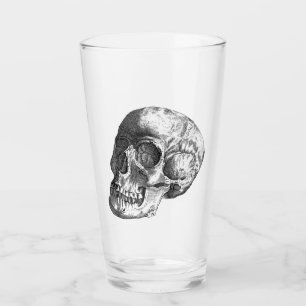 Verre "Cranium" Simplement Éffrayant B&W Pint Glass