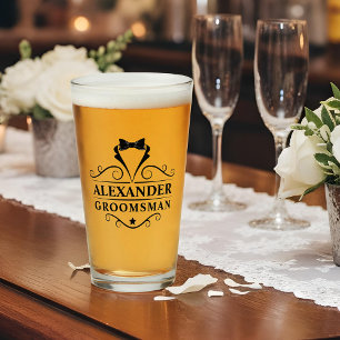 Verre Cravate noire Groomsman