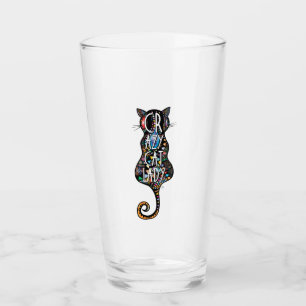 Verre Crazy Cat Lady Glass