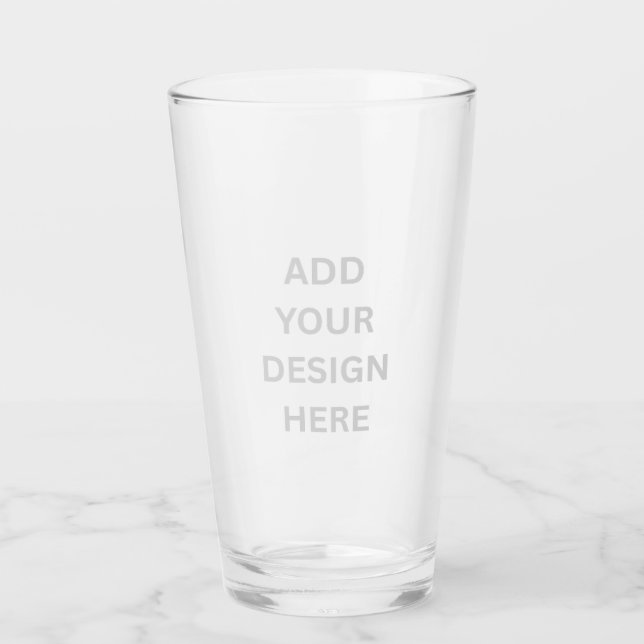 Verre Create Your Own Custom Design 16oz Glass Tumbler (Devant)