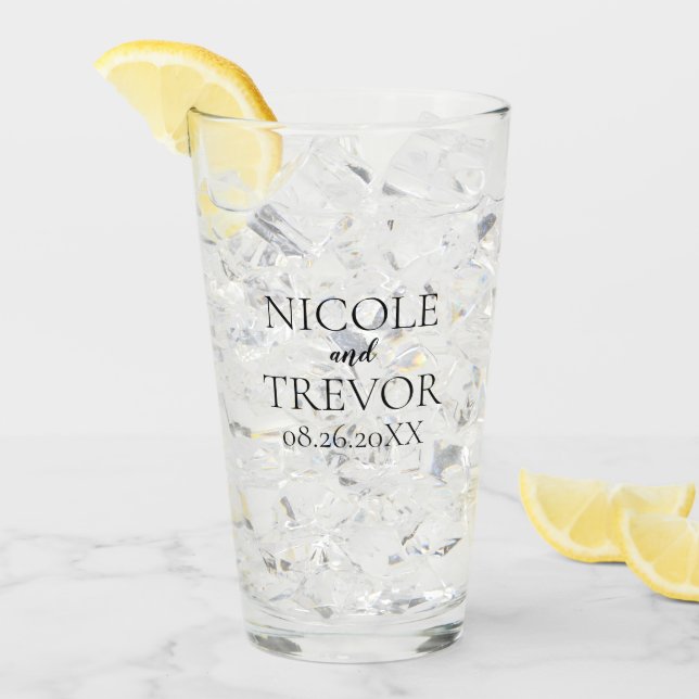 Verre Créer votre propre - Noms Personnalisés Mariée & S (Devant glace)