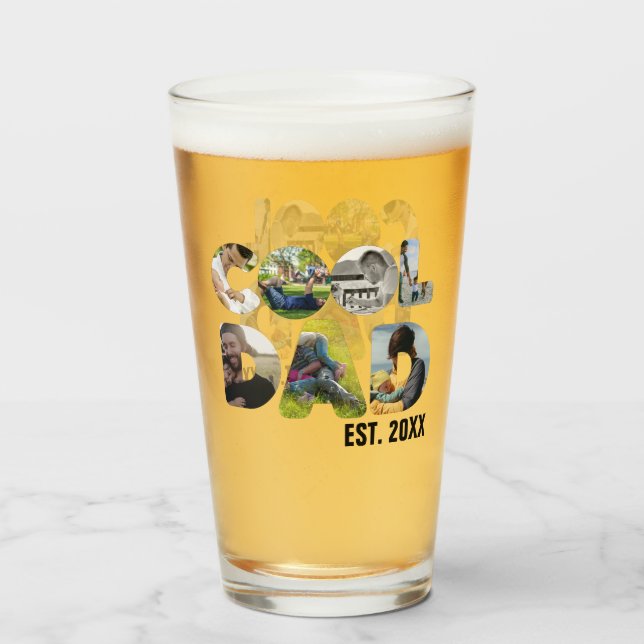 Verre Créez votre propre cool papa 7 lettre photo pour l (Devant (rempli))