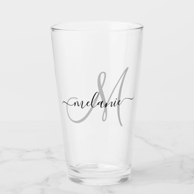 Verre Créez Votre Propre Monogramme Personnalisé Et Un S (Devant)