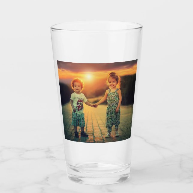 Verre Créez votre propre photo de famille personnalisabl (Devant)