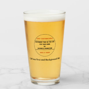 Verre Créez Votre Propre Promotion de Marque Simple