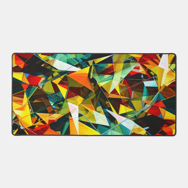 Verre cristal abstrait géométrique moderne coloré (Recto)