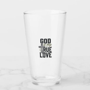 Verre Croix chrétienne Dieu est mon véritable amour Vect