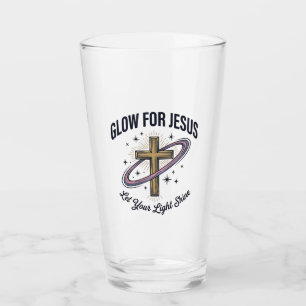Verre Croix chrétienne Glow for Jesus Vintage Vector