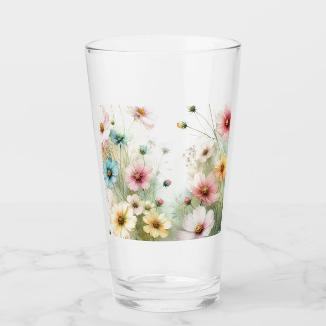 Verre 🌷Cueillons des fleurs sauvages 🌷 (Devant)