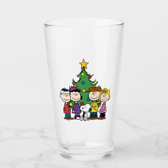 Verre Custom Charlie Brown et amis Anniversaire hivernal (Devant)